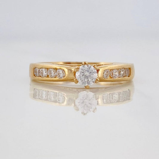 Anillo Solitario 2.6g / T6 1/2 Oro Amarillo 18K
