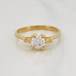 Anillo Solitario 2.3g / T6 1/4 Oro Amarillo 18K