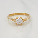 Anillo Solitario 2.3g / T6 1/4 Oro Amarillo 18K