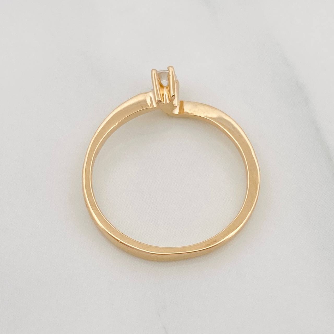 Anillo Solitario 1.6g / T5 1/2 Oro Amarillo 18K