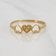 Hearts Ring 0.95g / T7 Yellow Gold 18K