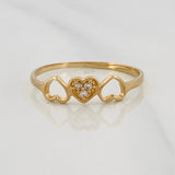 Hearts Ring 0.95g / T7 Yellow Gold 18K