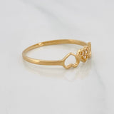 Hearts Ring 0.95g / T7 Yellow Gold 18K