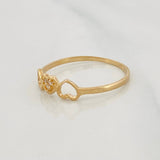 Hearts Ring 0.95g / T7 Yellow Gold 18K