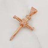 Dije Cruz Clavo 3.35g / 1 1/2 in Oro Rosa 18K