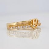 Heart Ring M 2.55g / T7 Yellow Gold 18K