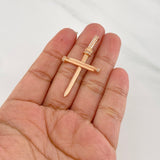 Dije Cruz Clavo 3.95g / 2 in Oro Rosa 18K