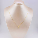 Mirror Flower Chain Set + Heart Pendant / 1.1g / 18 in 18K Yellow Gold