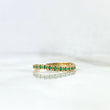 Curved Linear Ring 2gr / T7 1/4 / Emeralds 25pts Yellow Gold (Jewel) *