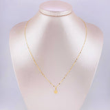 Set Cadena Flor Espejo + Dije Estrella de David / 1.15g / 18 in Oro Amarillo 18K