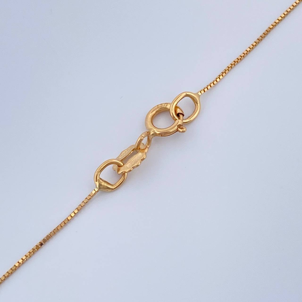 Set Veneciana + Rectangulo Esmeralda 1.15gr / 17 3/4 in / 0.5mm Oro Amarillo 18K &