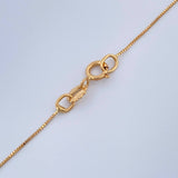 Set Veneciana + Rectangulo Esmeralda 1.15gr / 17 3/4 in / 0.5mm Oro Amarillo 18K &