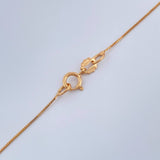 Set Veneciana + Cruz Plana Esmeralda 1.15gr / 17 3/4 in / 0.48mm Oro Amarillo 18K &