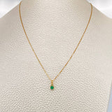 Set Veneciana + Redondo Esmeralda 1.05gr / 17 3/4 in / 0.47mm Oro Amarillo 18K &
