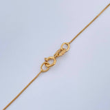 Set Veneciana + Redondo Esmeralda 1.15gr / 17 3/4 in / 0.46mm Oro Amarillo 18K &