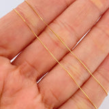 Set Veneciana + Redondo Esmeralda 1.1gr / 17 3/4 in / 0.26mm Oro Amarillo 18K &