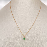 Set Veneciana + Redondo Esmeralda 1gr / 17 3/4 in / 0.47mm Oro Amarillo 18K &