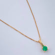 Set Veneciana + Redondo Esmeralda 1gr / 17 3/4 in / 0.47mm Oro Amarillo 18K &