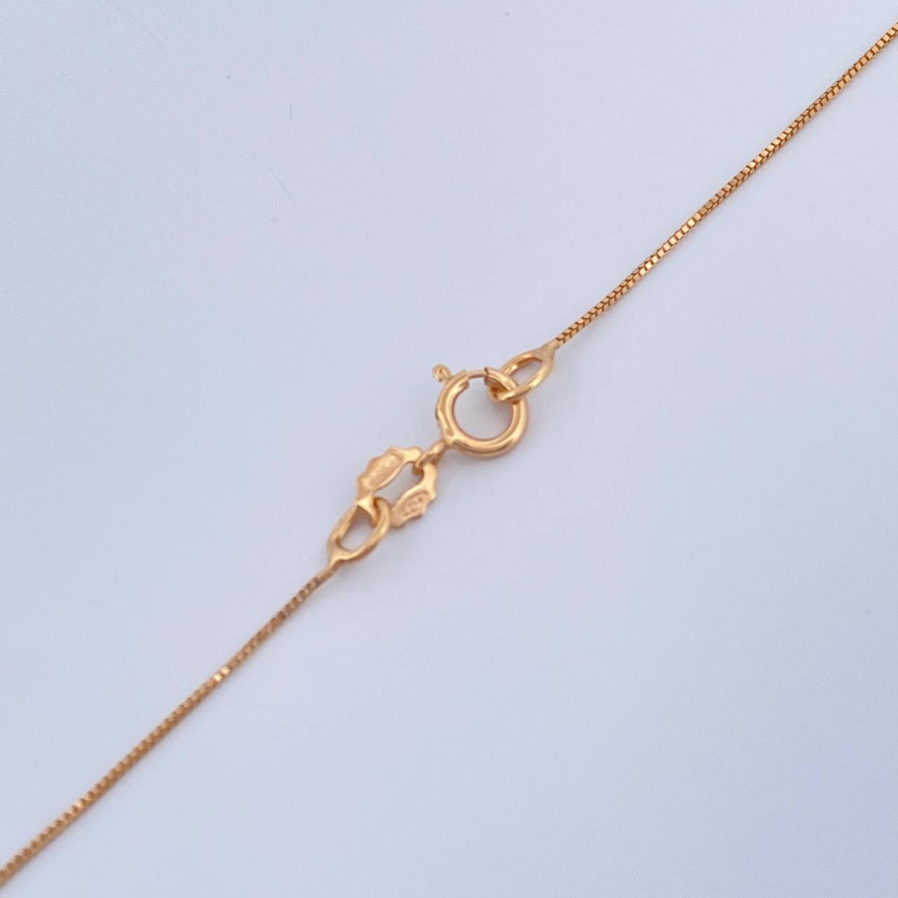 Set Veneciana + Redondo Esmeralda 1gr / 17 3/4 in / 0.47mm Oro Amarillo 18K &