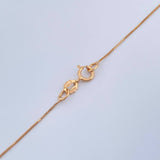 Set Veneciana + Redondo Esmeralda 1gr / 17 3/4 in / 0.47mm Oro Amarillo 18K &