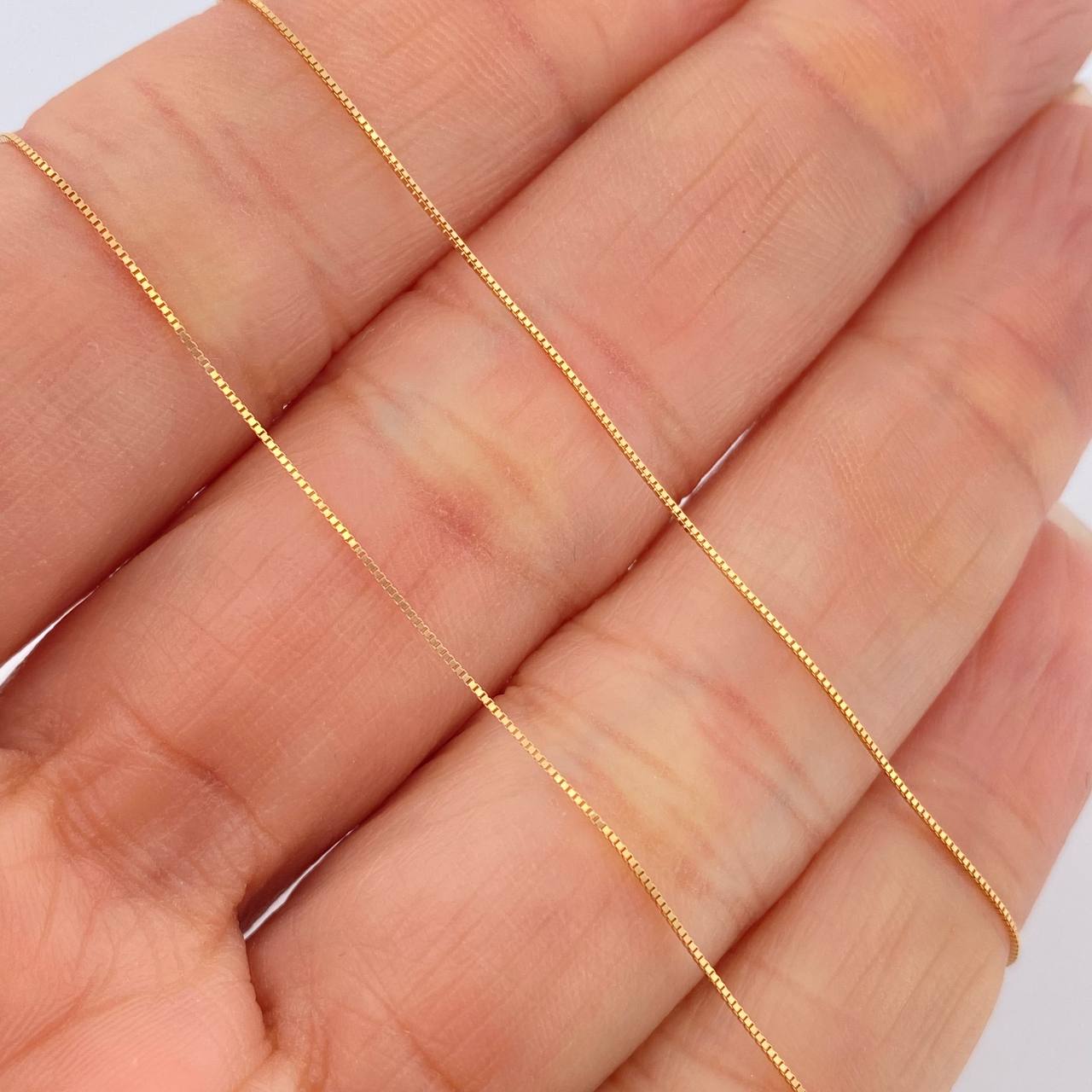 Venetian Set + Clover Cross Emerald 1.7gr / 17 3/4 in / 0.46mm 18K Yellow Gold &