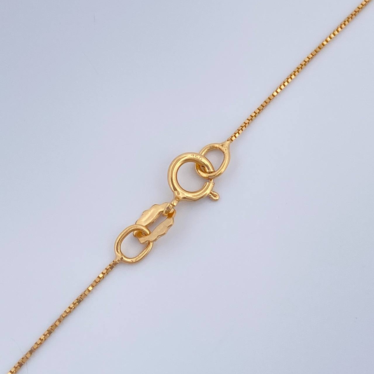 Set Veneciana + Rectangulo Esmeralda 1gr / 17 3/4 in / 0.51mm Oro Amarillo 18K &