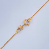 Set Veneciana + Cruz Trebol Esmeralda 1.7gr / 17 3/4 in / 0.49mm Oro Amarillo 18K &