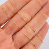 Set Veneciana + Cruz Trebol Esmeralda 1.7gr / 17 3/4 in / 0.49mm Oro Amarillo 18K &