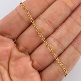 Pulso Figaro 0.9gr / 7 in / 1.8mm Oro Amarillo +1 18K $