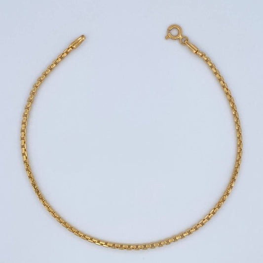 Pulso Veneciano 2.6gr / 7 3/4 in / 1.5mm Oro Amarillo +3 18K $