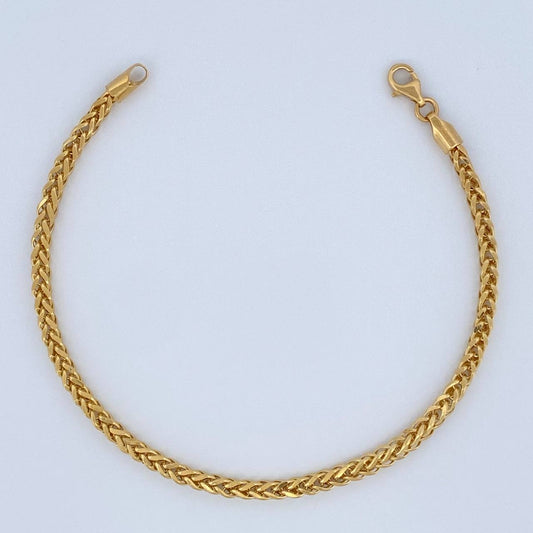 Pulso Franco 3.6gr / 7 1/2 in / 2.6mm Oro Amarillo +3 18K $