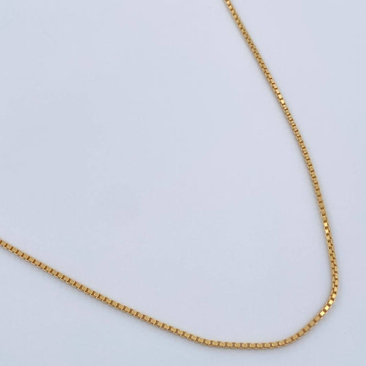 Cadena Veneciana 1.6gr / 19 3/4 in / 0.89mm Oro Amarillo +3 18K %