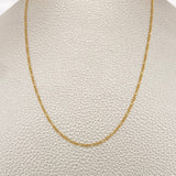 Figaro Chain 1.3gr / 23 1/2 in / 1.31mm Yellow Gold +1 18K %
