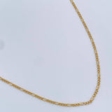 Cadena Figaro 1.05gr / 17 1/2 in / 1.28mm Oro Amarillo +1 18K %