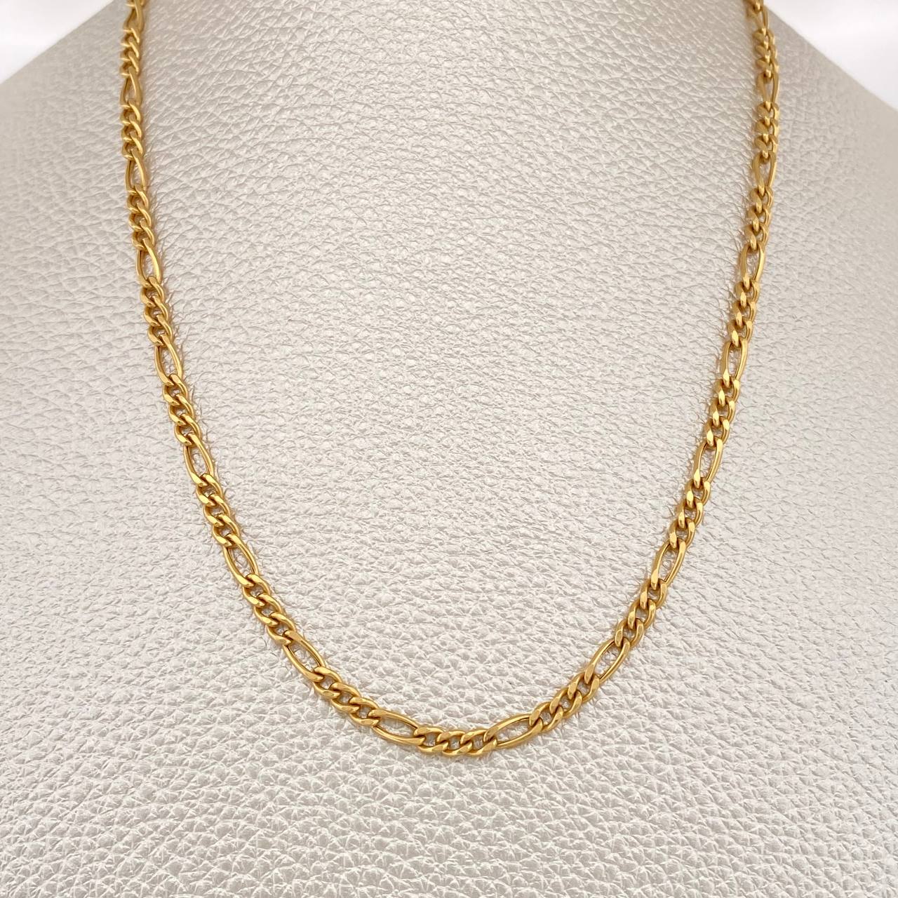 Cadena Figaro 7gr / 23 3/4 in / 3mm Oro Amarillo +1 18K $