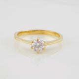 Solitaire Ring 2g / T5 3/4 Yellow Gold 18K