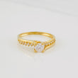 Curved Solitaire Ring 1.75g / T5 3/4 Yellow Gold 18K