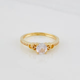 Solitaire Ring 2.2g / T7 1/4 Yellow Gold 18K