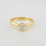 Butterfly Solitaire Ring 2.4g / T6 Yellow Gold 18K