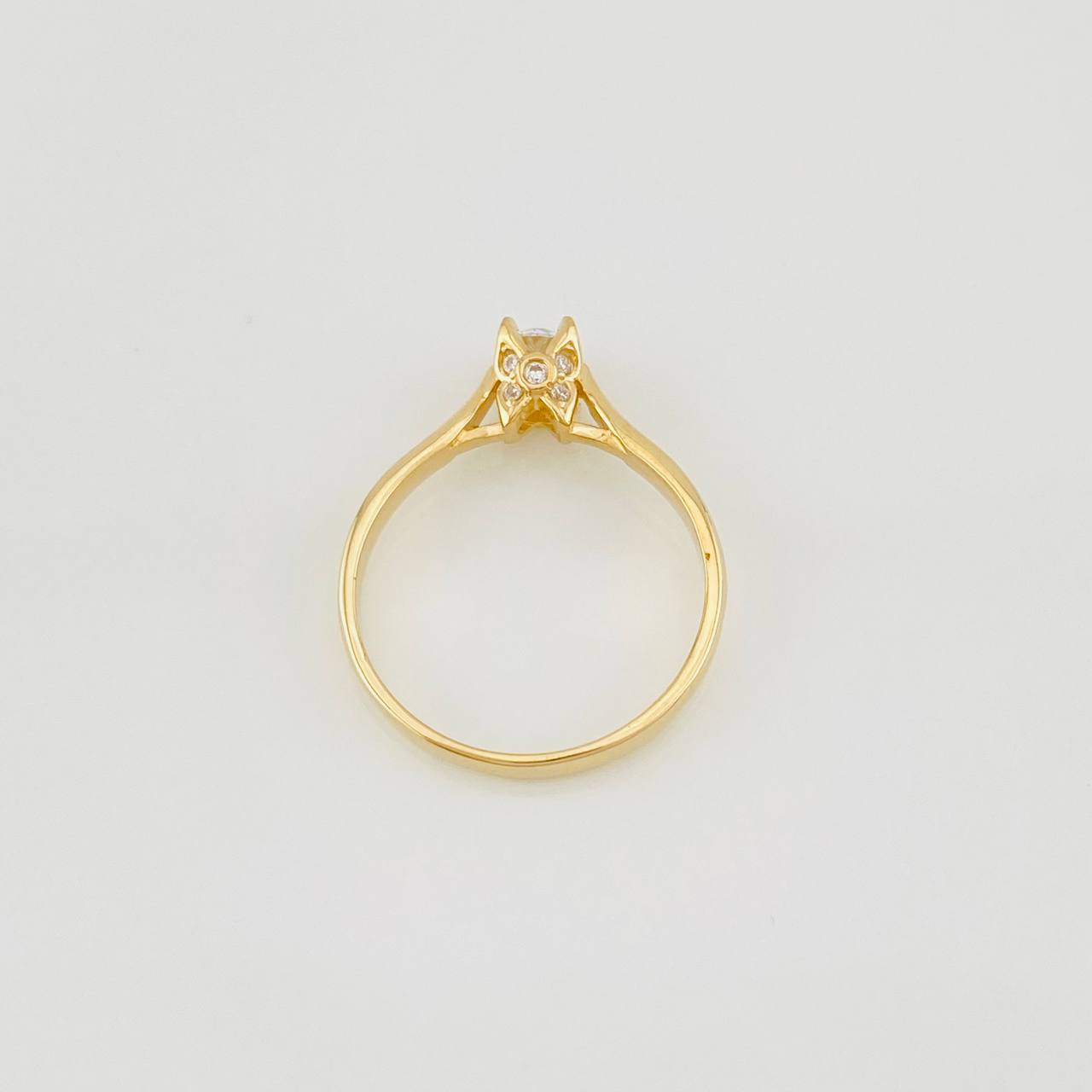 Butterfly Solitaire Ring 2.4g / T6 Yellow Gold 18K