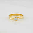Curved Solitaire Ring 2.1g / T6 Yellow Gold 18K
