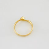 Curved Solitaire Ring 2.1g / T6 Yellow Gold 18K