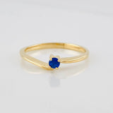 Curved Solitaire Ring 1.7g / T6 Yellow Gold 18K