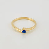 Curved Solitaire Ring 1.7g / T6 Yellow Gold 18K