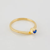 Curved Solitaire Ring 1.7g / T6 Yellow Gold 18K