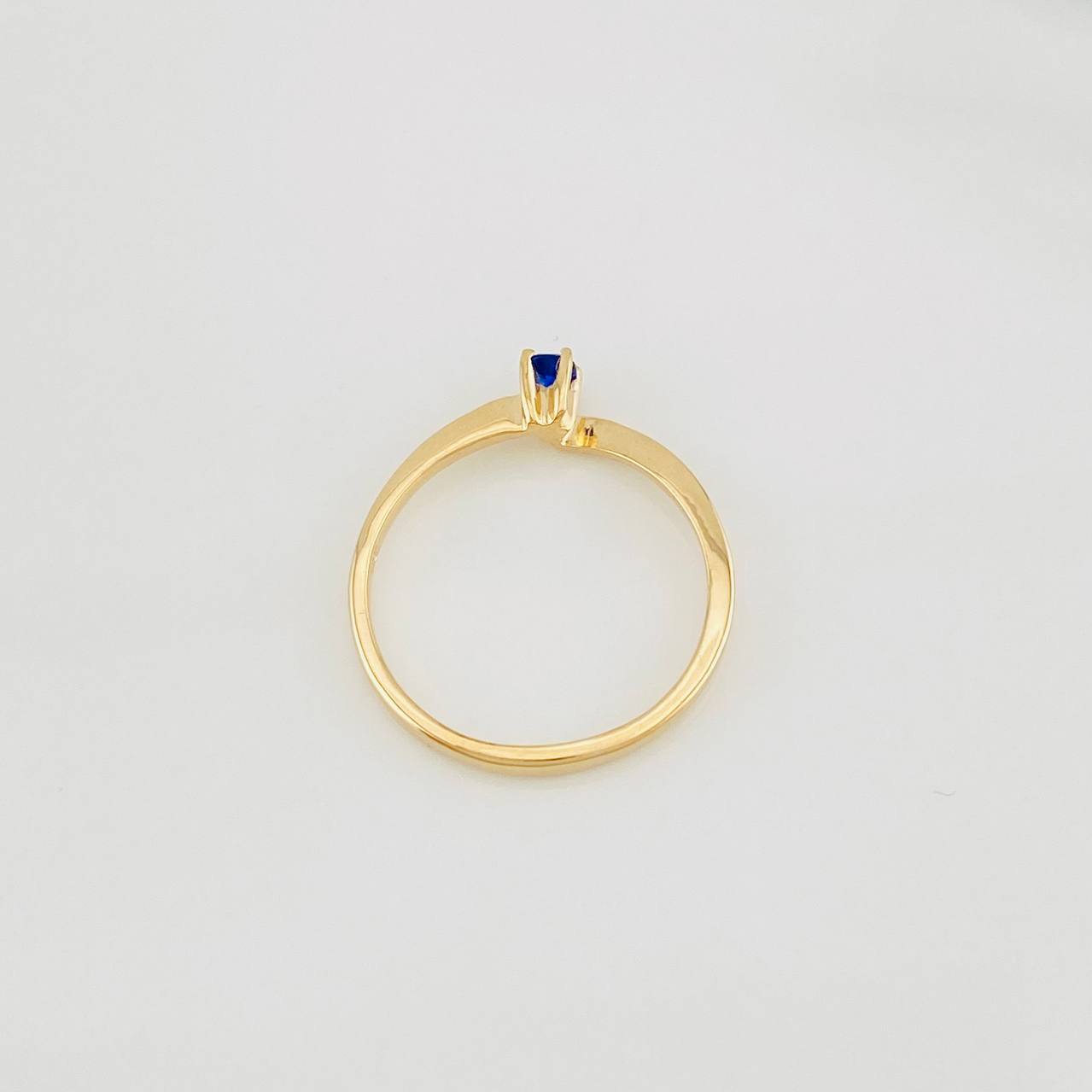 Curved Solitaire Ring 1.7g / T6 Yellow Gold 18K