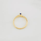 Curved Solitaire Ring 1.7g / T6 Yellow Gold 18K