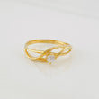Curved Lines Ring 1.6g / T6 1/2 Yellow Gold 18K