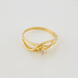 Curved Lines Ring 1.6g / T6 1/2 Yellow Gold 18K