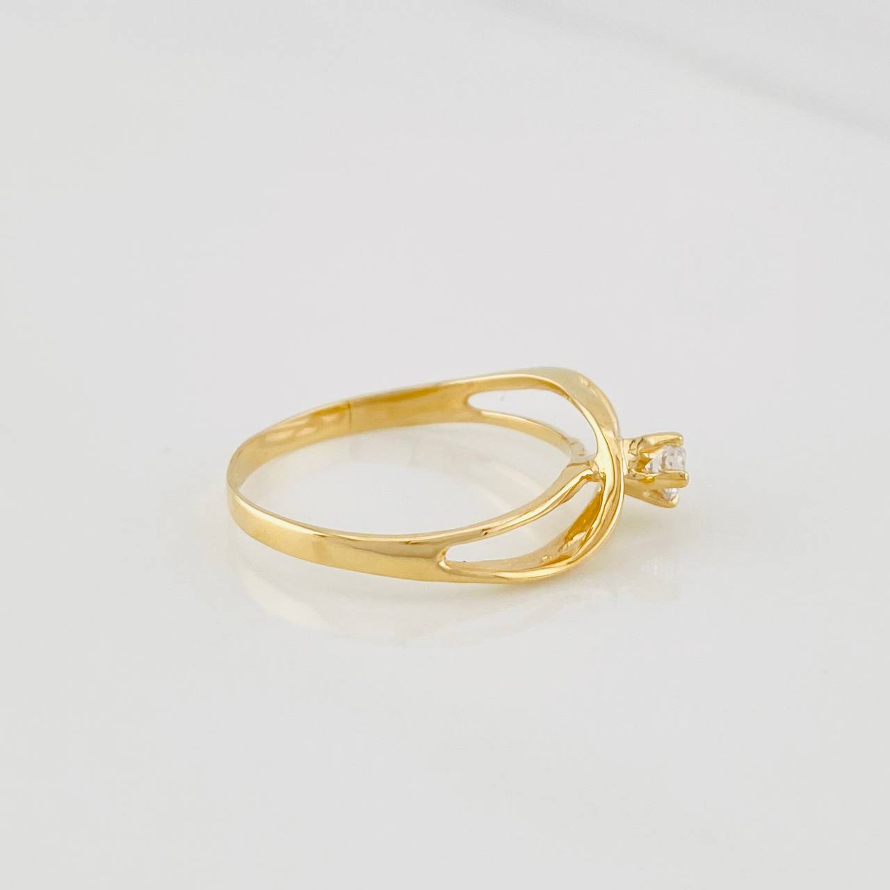 Curved Lines Ring 1.6g / T6 1/2 Yellow Gold 18K